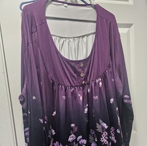 Putple ombre long sleeve top